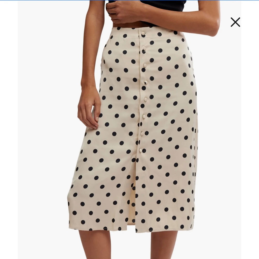 Free people Analise Polka Dot Midi Skirt